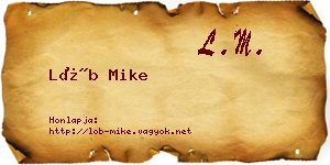 Löb Mike névjegykártya